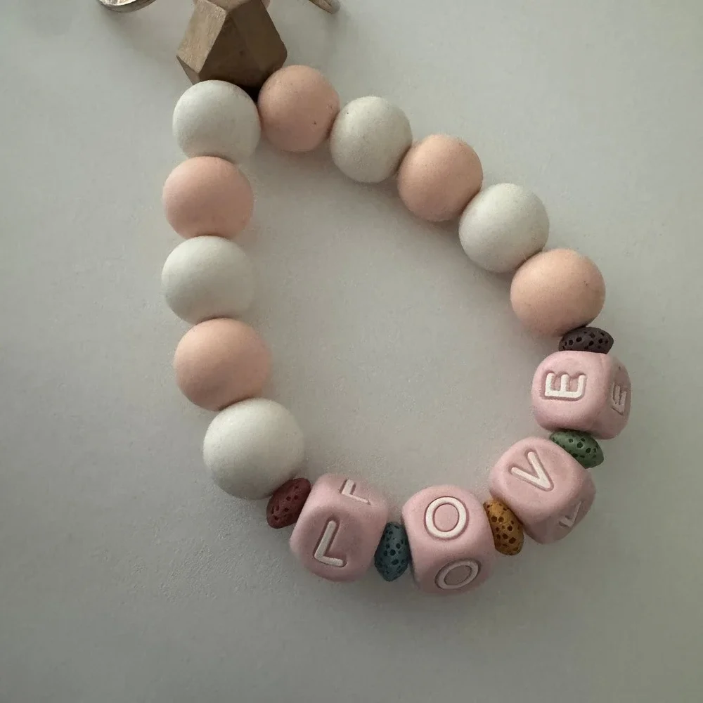 Beaded Keychain Charm 